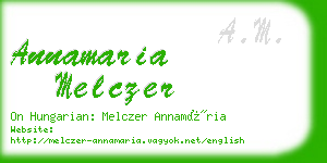 annamaria melczer business card